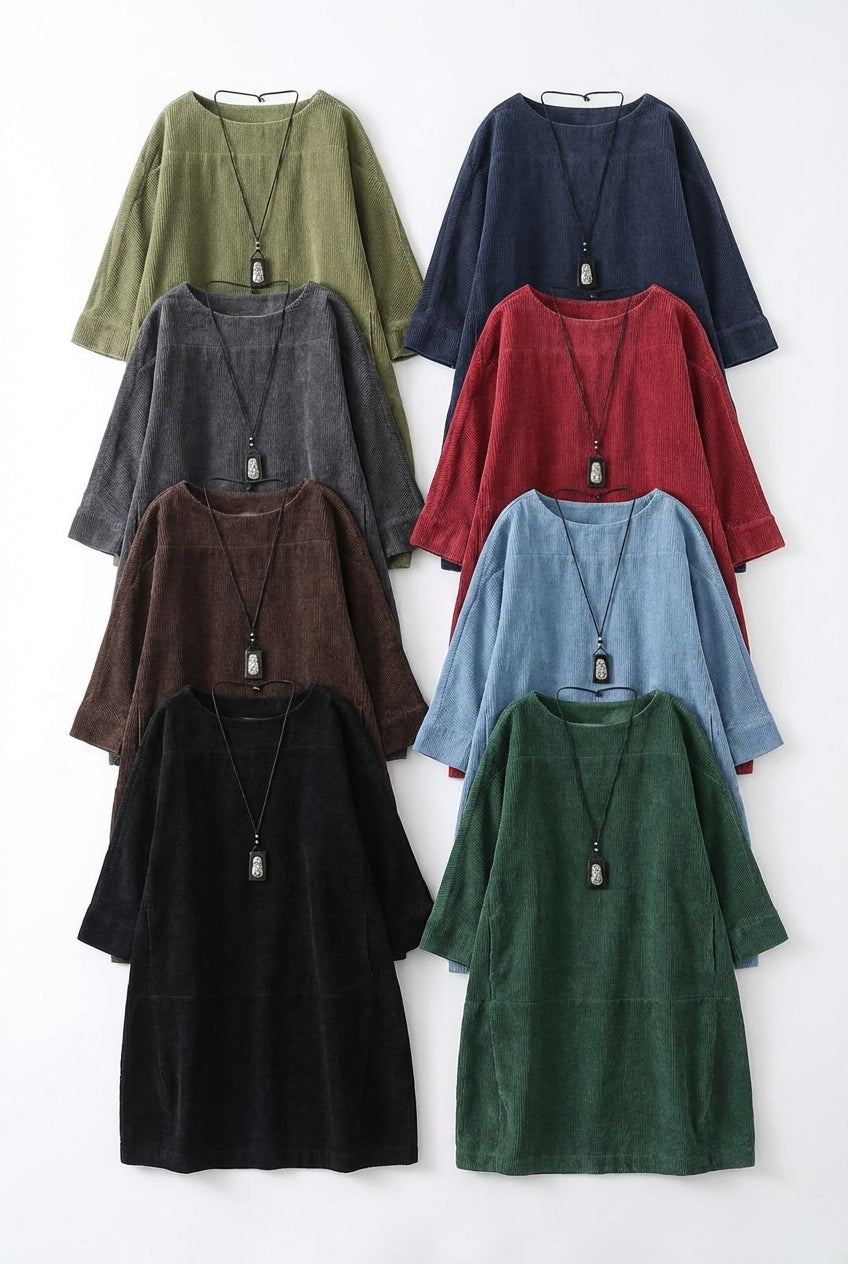 Maria Relaxed Dress - Flat Lay Multi-Colors