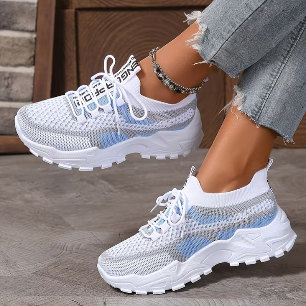 Momount Donna Sneakers Chunky – Mesh Stringate Plateau Bicolor Dad-Style