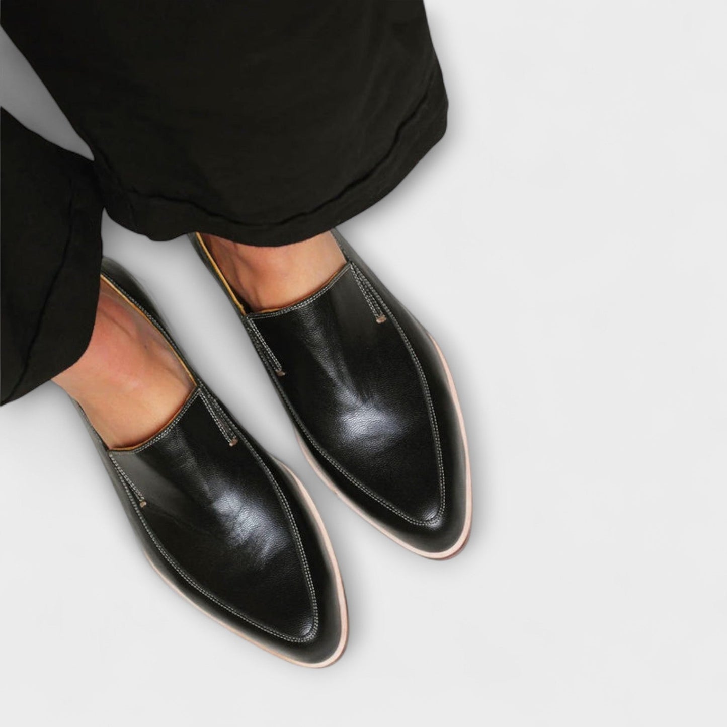 Momount Donna Mocassini Punta Affusolata – Pelle Slip-On Bassi Morbidi Minimal
