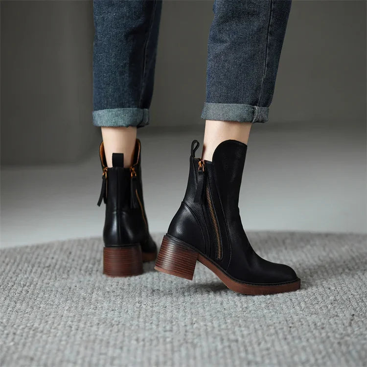 Momount Donna Stivaletti – Western Pelle Tacco Largo