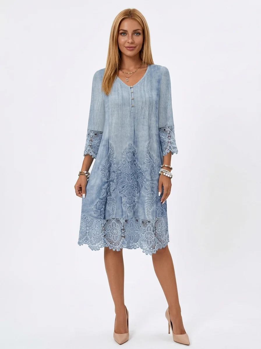 Top Scollo V Elegante Teesho Top Donna In Chiffon Con Pizzo E Scollo A