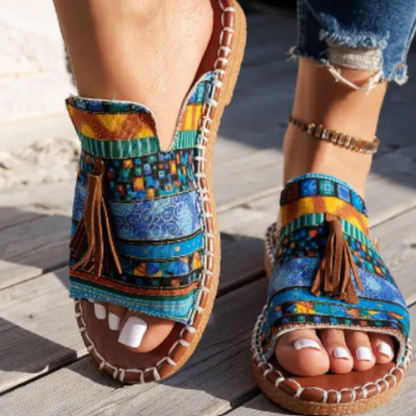 Momount Donna Sandali Bassi – Comfort Slip On Casual Estivo Imbottiti Boho con Nappe