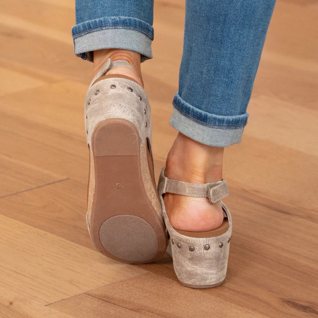 Momount Donna Sandali con Zeppa – Comfort Plateau Sughero Casual Estivo Punta Aperta Slip On