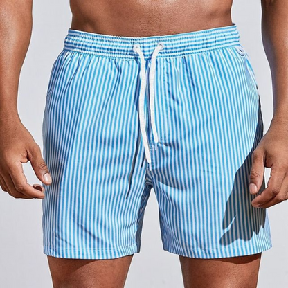Momount Costume da Bagno Uomo – a Righe Coulisse Asciugatura Rapida Estate Casual