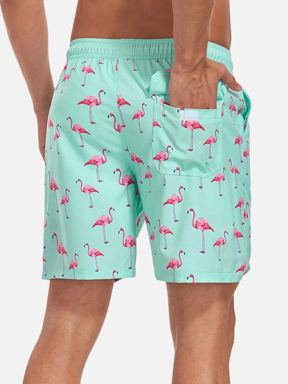 Momount Costume da Bagno Uomo – Stampa Fenicotteri Coulisse Spiaggia Estate