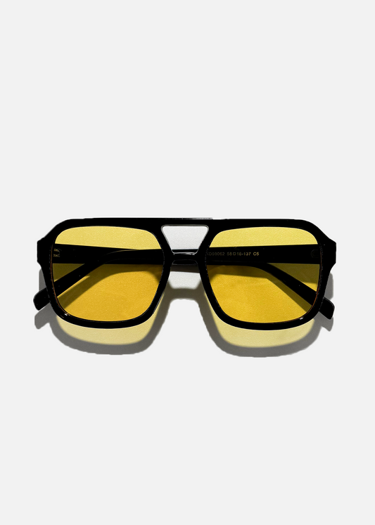 Momount Donna Occhiali da Sole Vintage Aviator – Lenti Gialle