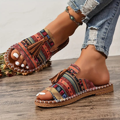 Momount Donna Sandali Bassi – Comfort Slip On Casual Estivo Imbottiti Boho con Nappe