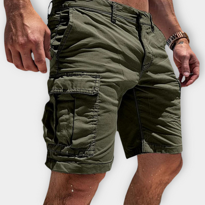Momount Uomo Pantaloncini Cargo – Slim Fit Tasca con Patta Cotone Estivi