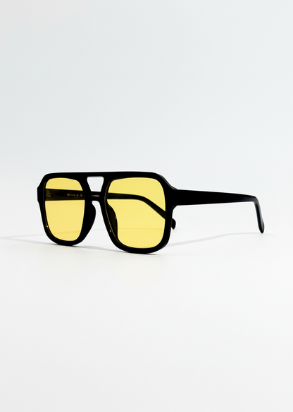 Momount Donna Occhiali da Sole Vintage Aviator – Lenti Gialle