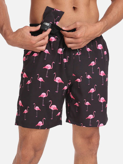 Momount Costume da Bagno Uomo – Stampa Fenicotteri Coulisse Spiaggia Estate