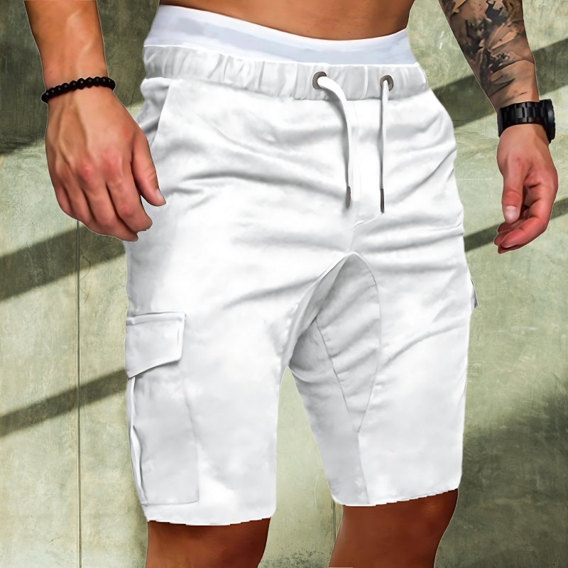 Momount Uomo Pantaloncini Cargo – Cintura Coulisse Tasca con Patta Casual Estivi