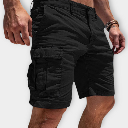 Momount Uomo Pantaloncini Cargo – Slim Fit Tasca con Patta Cotone Estivi