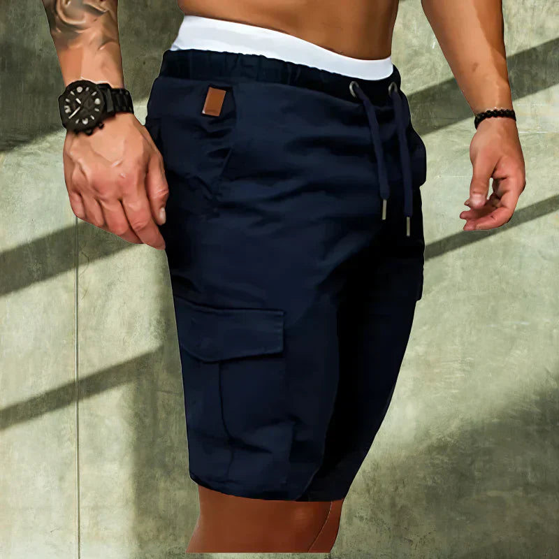 Momount Uomo Pantaloncini Cargo – Cintura Coulisse Tasca con Patta Casual Estivi