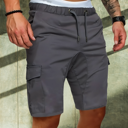 Momount Uomo Pantaloncini Cargo – Cintura Coulisse Tasca con Patta Casual Estivi