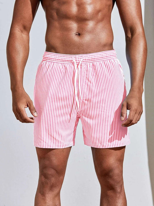 Momount Costume da Bagno Uomo – a Righe Coulisse Asciugatura Rapida Estate Spiaggia