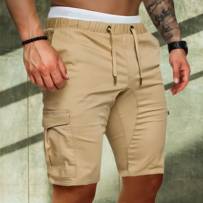 Momount Uomo Pantaloncini Cargo – Cintura Coulisse Tasca con Patta Casual Estivi