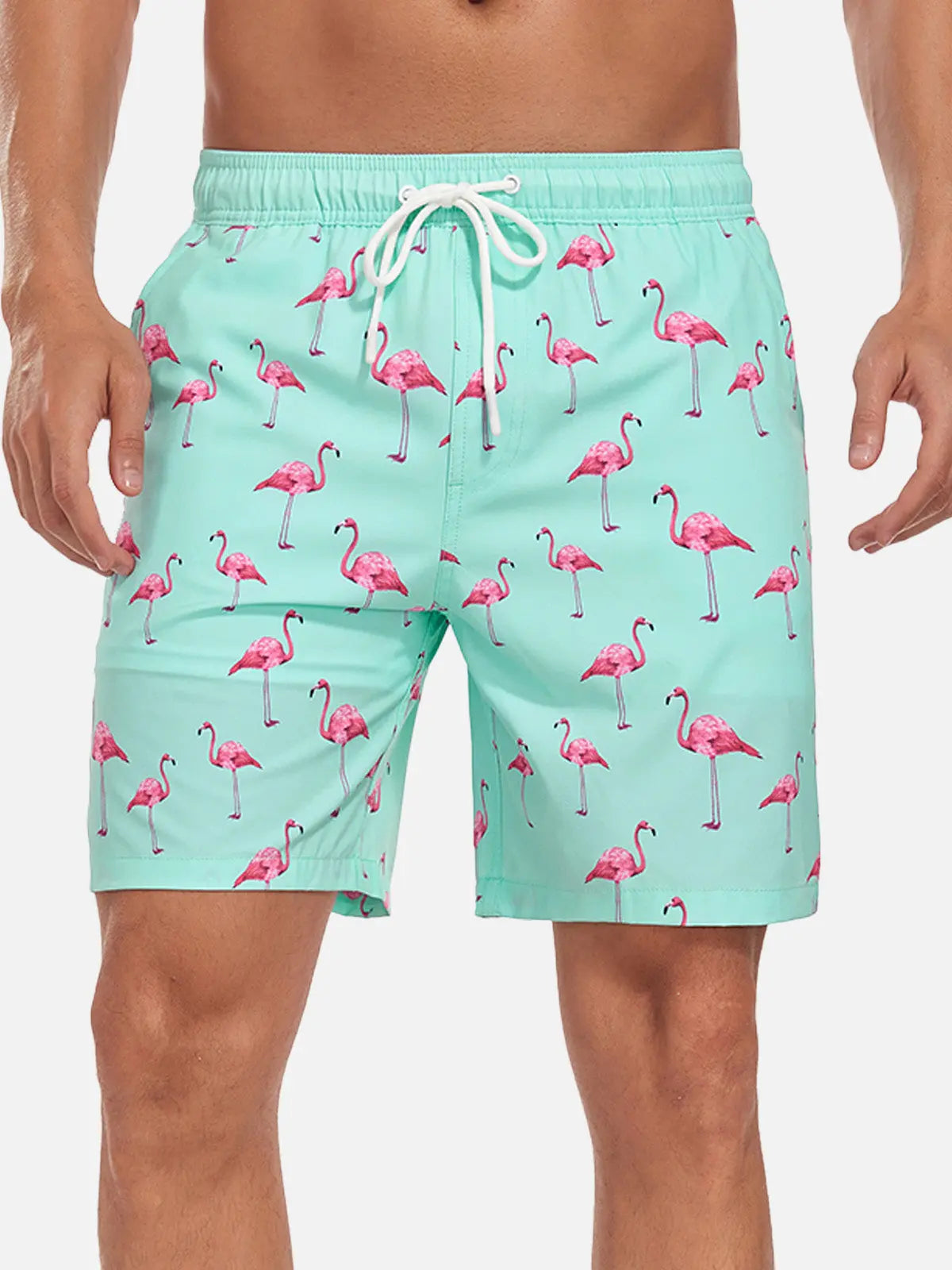 Momount Costume da Bagno Uomo – Stampa Fenicotteri Coulisse Spiaggia Estate