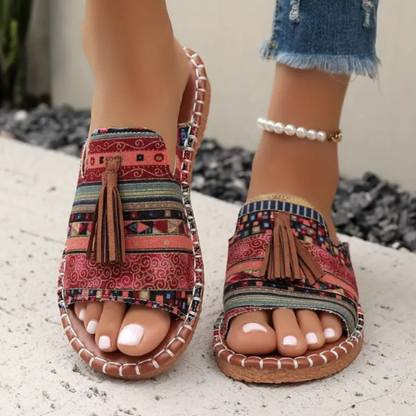 Momount Donna Sandali Bassi – Comfort Slip On Casual Estivo Imbottiti Boho con Nappe
