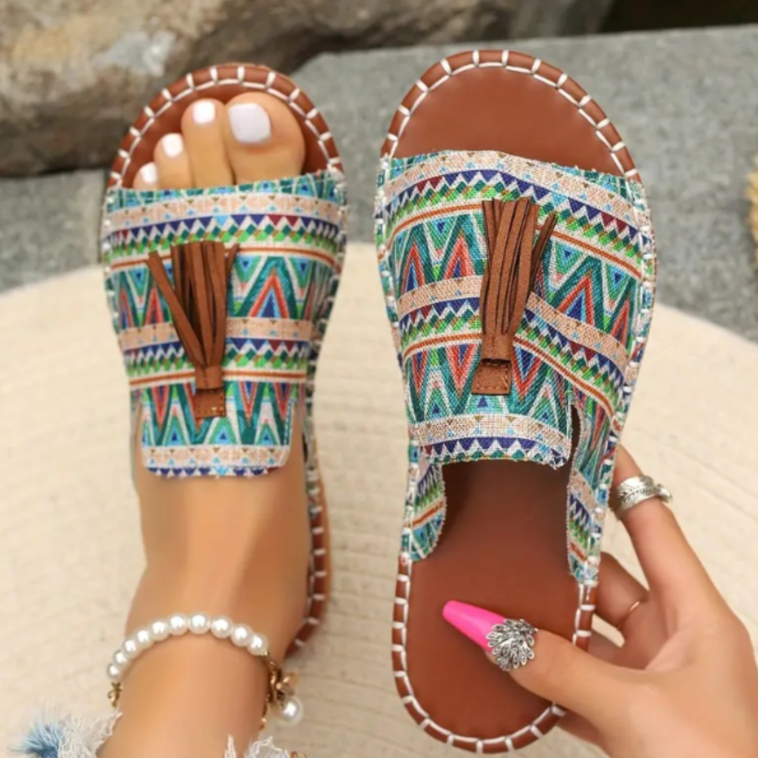 Momount Donna Sandali Bassi – Comfort Slip On Casual Estivo Imbottiti Boho con Nappe