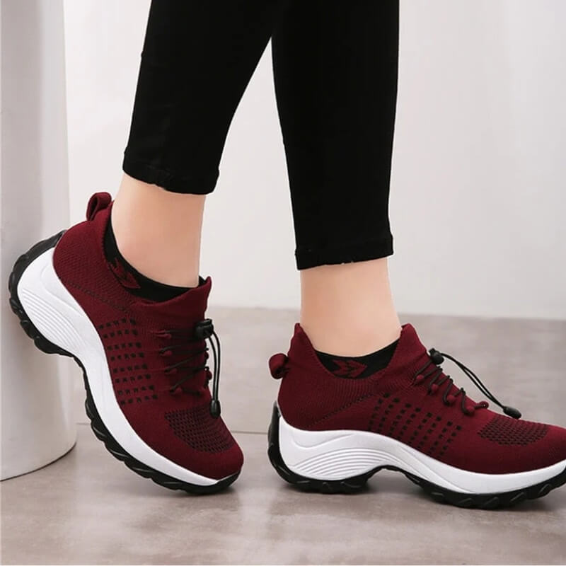 Momount Donna Sneakers Comfort – Maglia Elastica Plateau