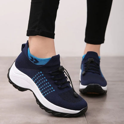 Momount Donna Sneakers Comfort – Maglia Elastica Plateau