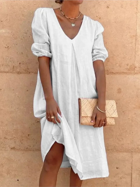 Nina Summer Midi Dress | Refined, Feminine, Effortless