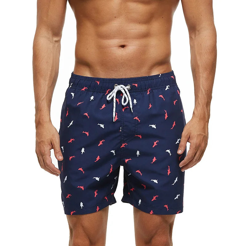 Momount Costume da Bagno Uomo – a Righe Coulisse Asciugatura Rapida Estate Spiaggia