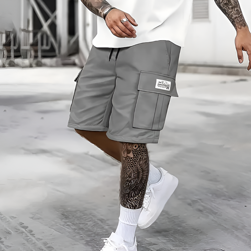 Momount Uomo Pantaloncini Cargo – Vestibilità Larga Coulisse Streetwear Estivi