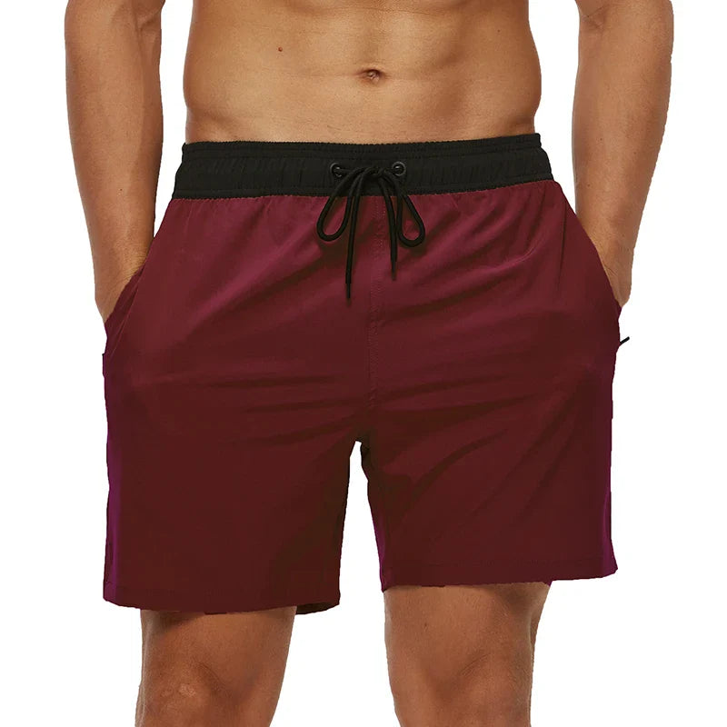 Momount Costume da Bagno Uomo – Vita Elastica Fodera in Rete Coulisse Tasca