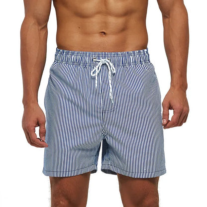 Momount Costume da Bagno Uomo – a Righe Coulisse Asciugatura Rapida Estate Spiaggia