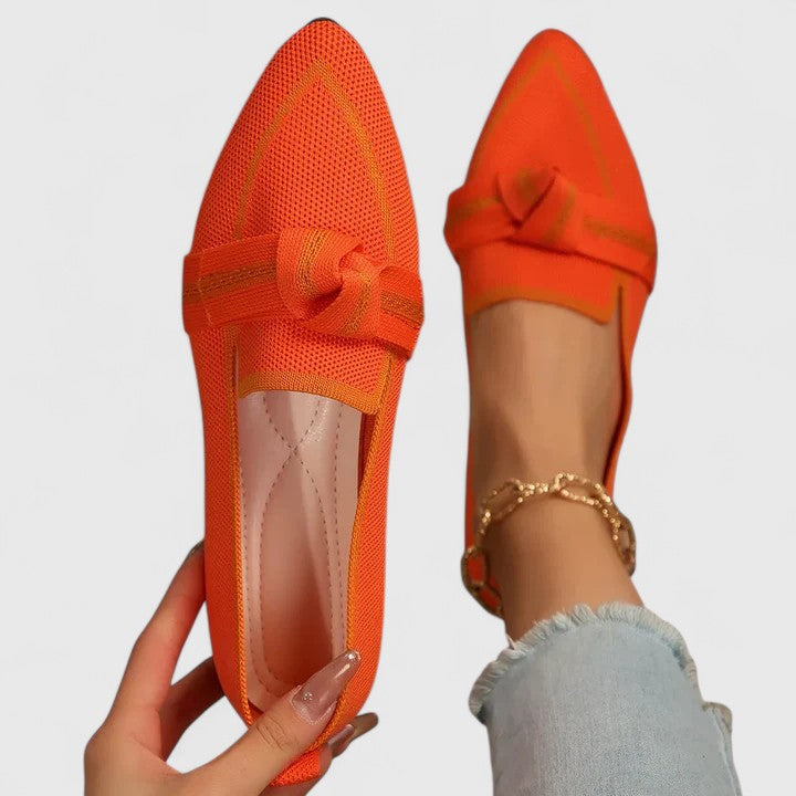 Momount Donna Mules Punta Affusolata – Mesh a Maglia Nodo Bassi Slip-On Punta Chiusa