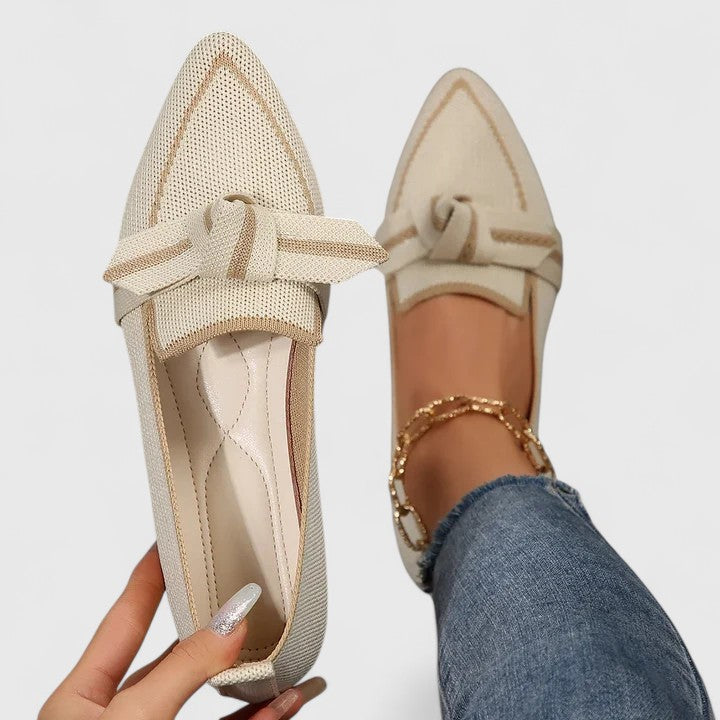 Momount Donna Mules Punta Affusolata – Mesh a Maglia Nodo Bassi Slip-On Punta Chiusa