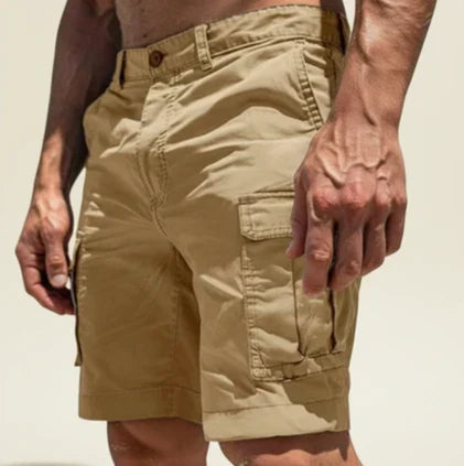 Momount Uomo Pantaloncini Cargo – Slim Fit Chiusura a Bottoni Tasca con Patta Cotone