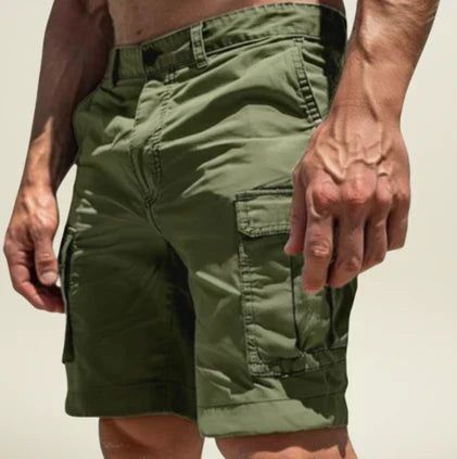 Momount Uomo Pantaloncini Cargo – Slim Fit Chiusura a Bottoni Tasca con Patta Cotone