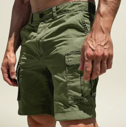 Momount Uomo Pantaloncini Cargo – Slim Fit Chiusura a Bottoni Tasca con Patta Cotone
