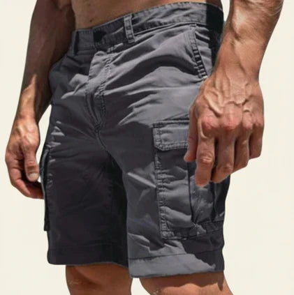 Momount Uomo Pantaloncini Cargo – Slim Fit Chiusura a Bottoni Tasca con Patta Cotone
