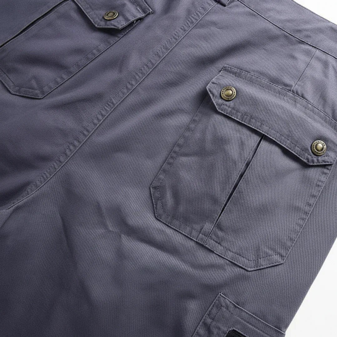 Momount Uomo Pantaloncini Cargo – Multi-Tasca Zip Anelli a D Lunghezza al Ginocchio Tattici
