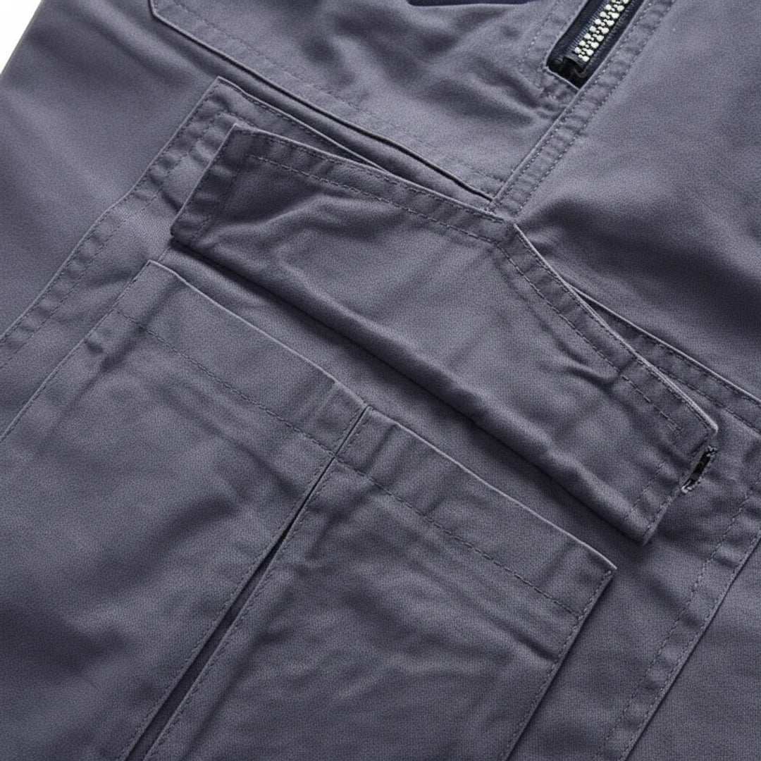 Momount Uomo Pantaloncini Cargo – Multi-Tasca Zip Anelli a D Lunghezza al Ginocchio Tattici
