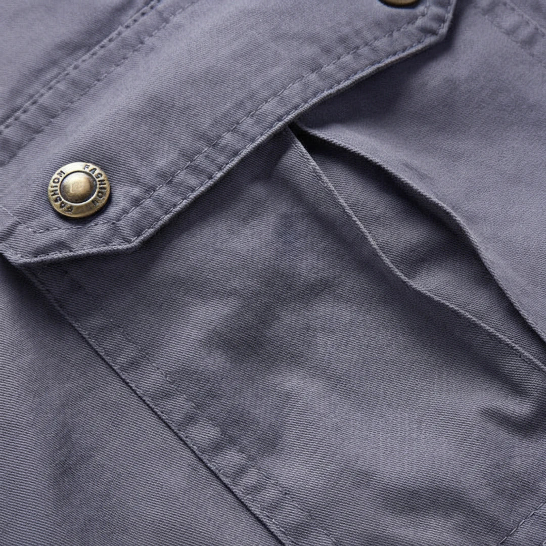 Momount Uomo Pantaloncini Cargo – Multi-Tasca Zip Anelli a D Lunghezza al Ginocchio Tattici