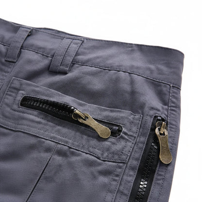 Momount Uomo Pantaloncini Cargo – Multi-Tasca Zip Anelli a D Lunghezza al Ginocchio Tattici