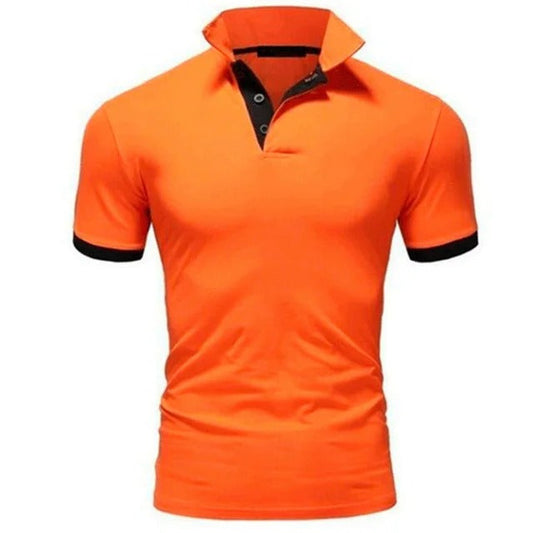 Momount Uomo Polo – Collo alla Coreana Patta a Contrasto Vestibilità Slim