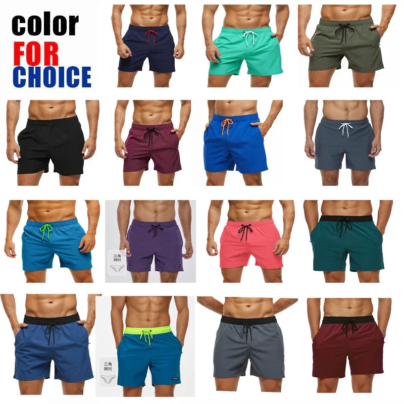 Momount Costume da Bagno Uomo – Vita Elastica Fodera in Rete Coulisse Tasca