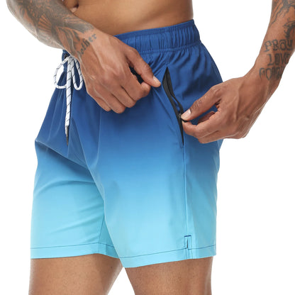 Momount Costume da Bagno Uomo – Sfumato Coulisse Asciugatura Rapida Spiaggia Estate