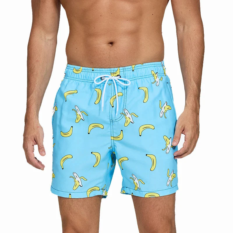 Momount Costume da Bagno Uomo – a Righe Coulisse Asciugatura Rapida Estate Spiaggia