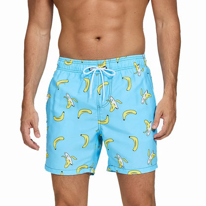 Momount Costume da Bagno Uomo – a Righe Coulisse Asciugatura Rapida Estate Spiaggia
