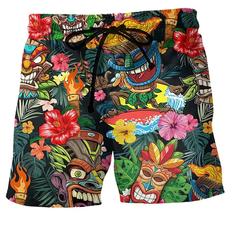 Momount Costume da Bagno Uomo – Stampa Grafica Hippie Van Coulisse Estate