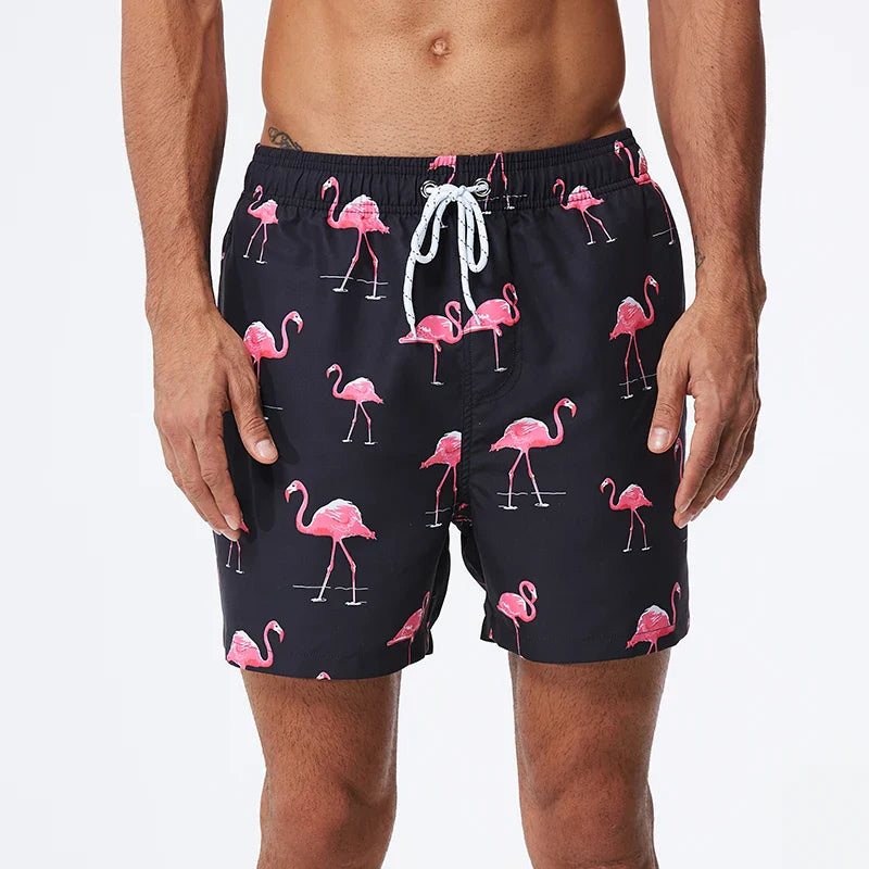 Momount Costume da Bagno Uomo – a Righe Coulisse Asciugatura Rapida Estate Spiaggia