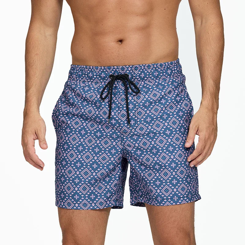 Momount Costume da Bagno Uomo – a Righe Coulisse Asciugatura Rapida Estate Spiaggia