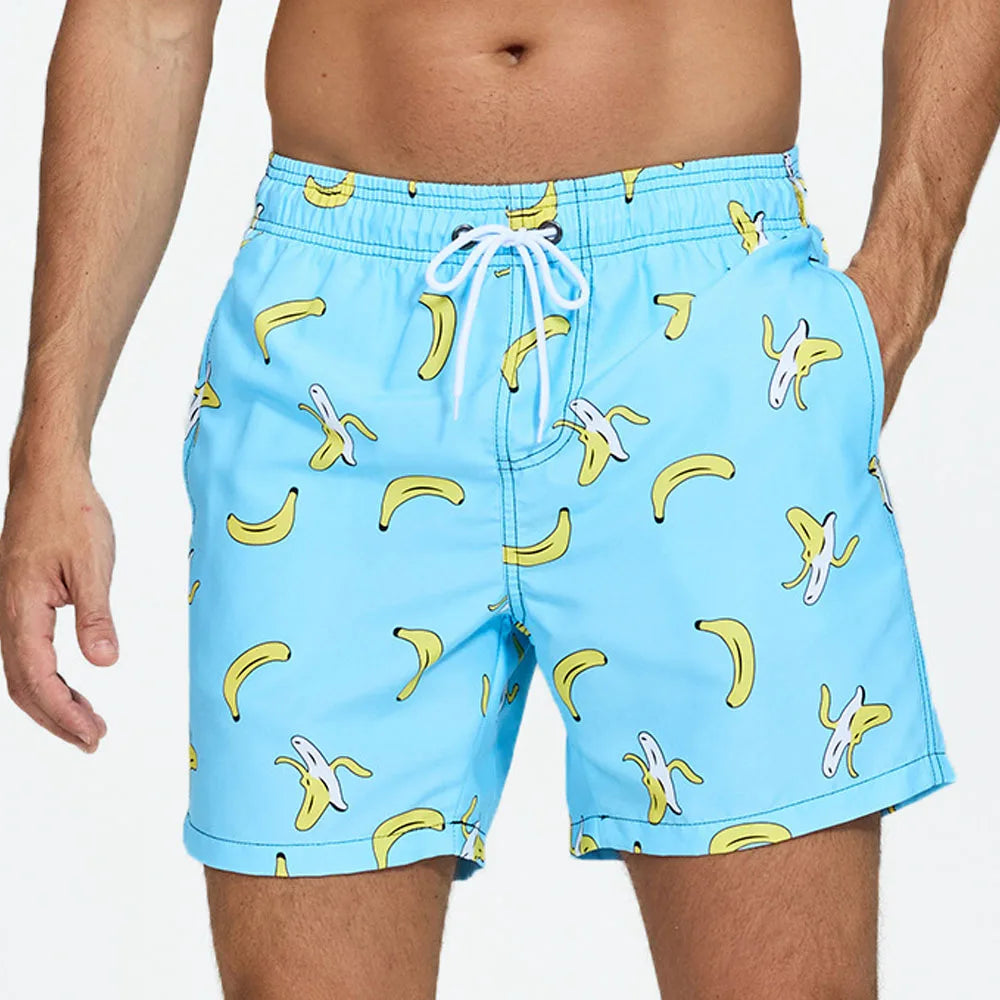 Momount Costume da Bagno Uomo – Stampa Kiwi Coulisse Asciugatura Rapida Lunghezza Media