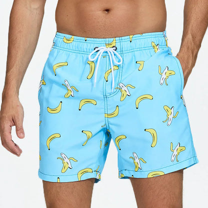 Momount Costume da Bagno Uomo – Stampa Kiwi Coulisse Asciugatura Rapida Lunghezza Media